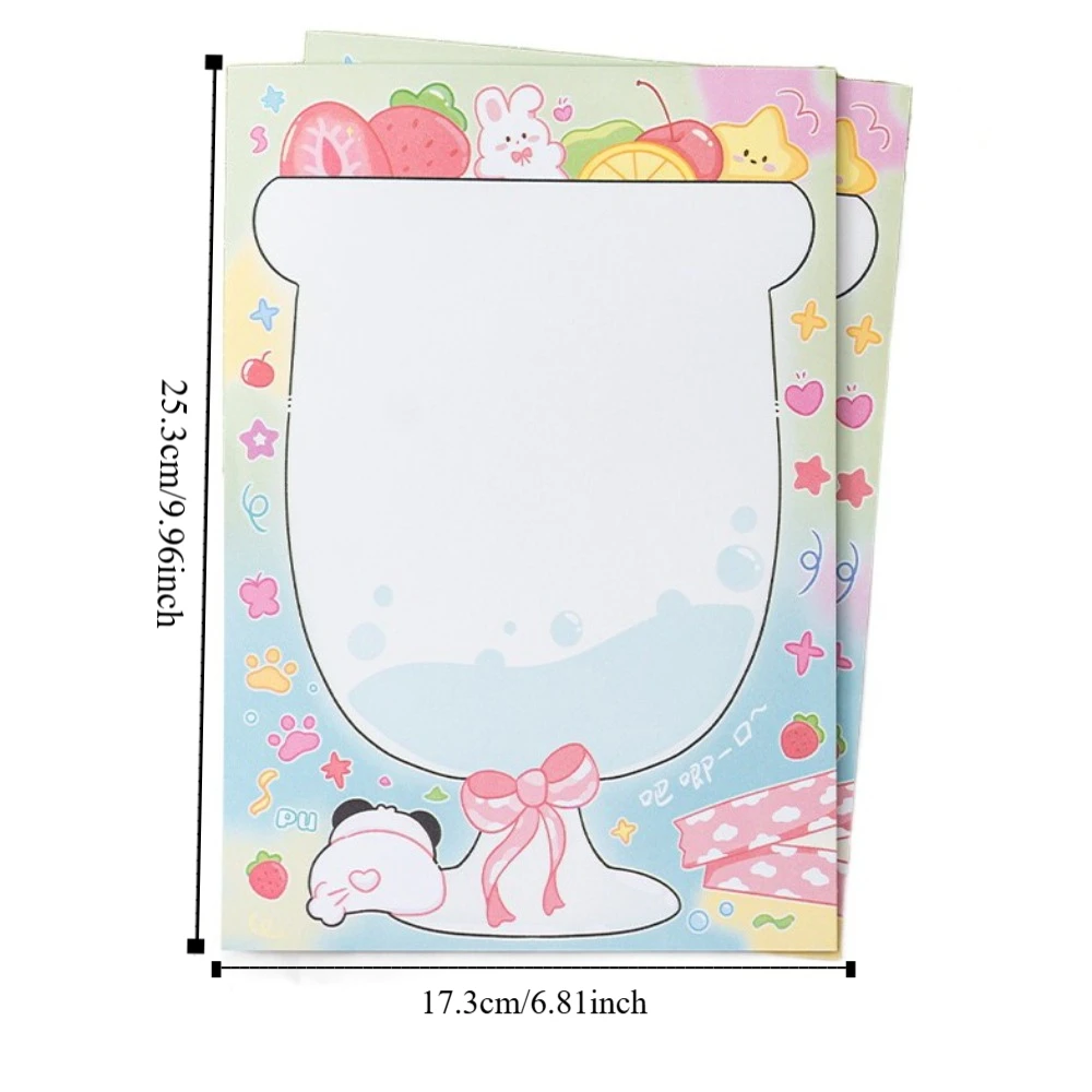 Fashion B5 Cartoon Memo Pad Rabbit Pandan Planner Stickers Thicken Morandi Writing Notepad Student