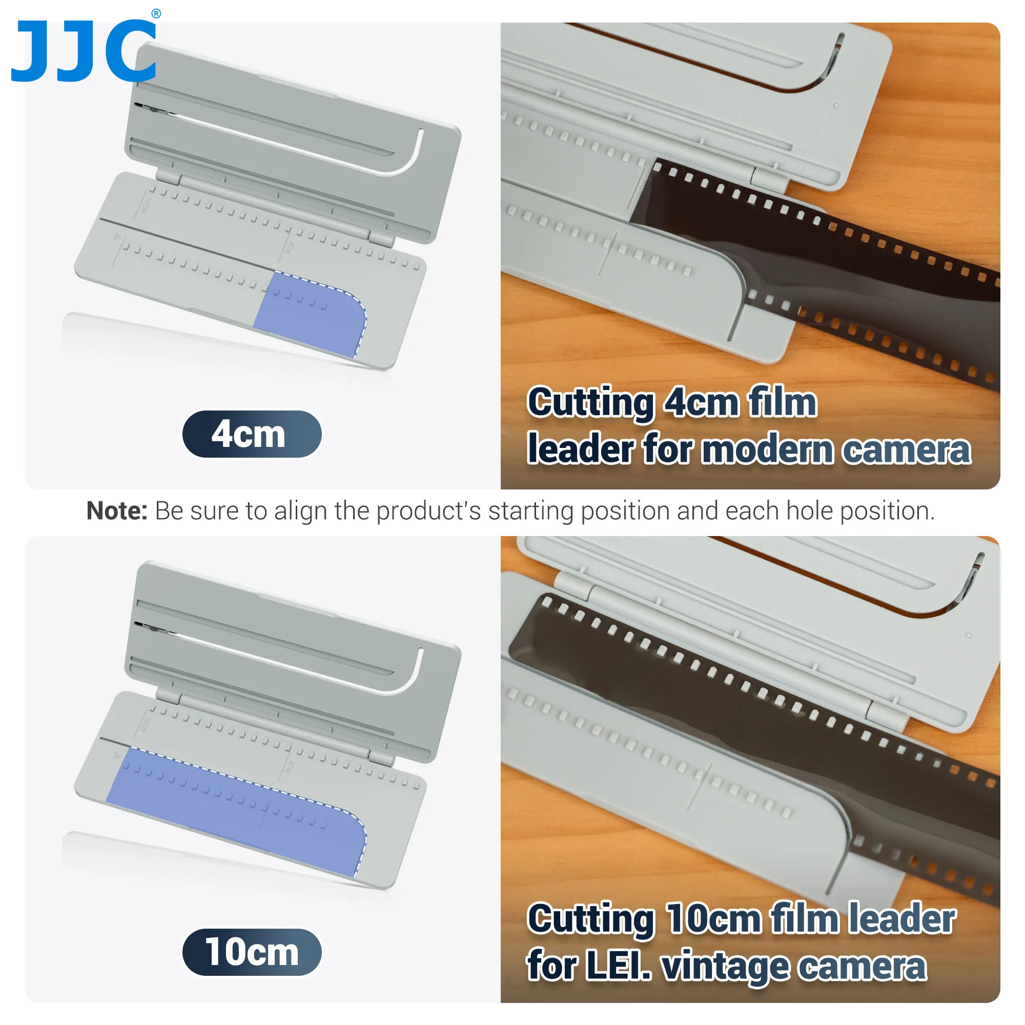 

JJC FHC-1 Film Leader Cutter for 135 film Cutting 10cm 4cm Film Leader Trimming Tool Guide Tool