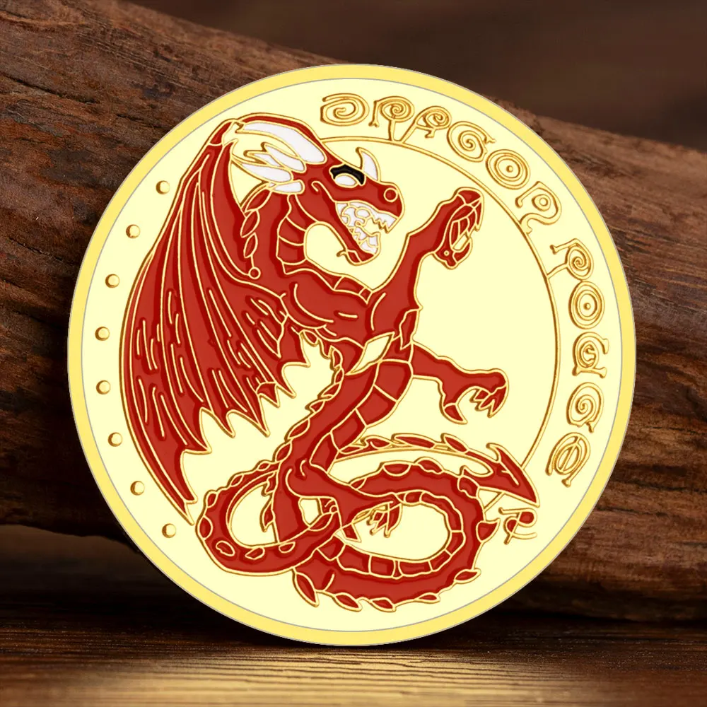The Red Dragon Collectible Magic Souvenir Coin Gold Plated Commemorative Coin Collection Gift