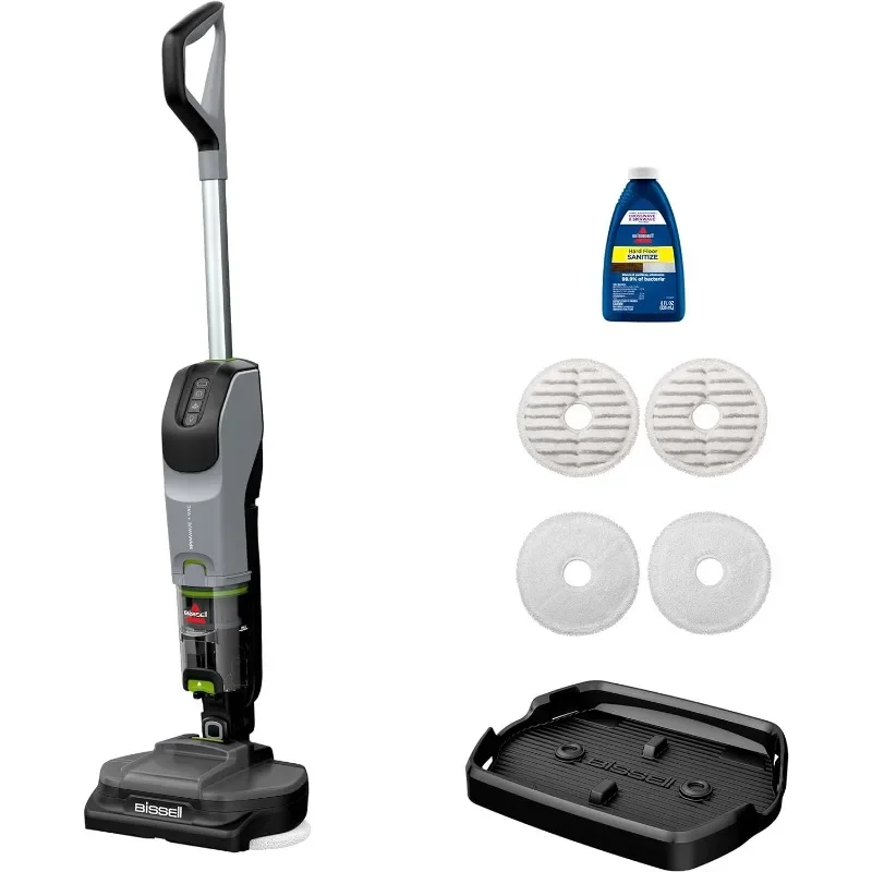 BISSELL® SpinWave® + Vac Cordless, Hard Floor Spin Mop + Vacuum, Lay-Flat, Multi-Use Cleaning, Hard Floor Sanitize Formula
