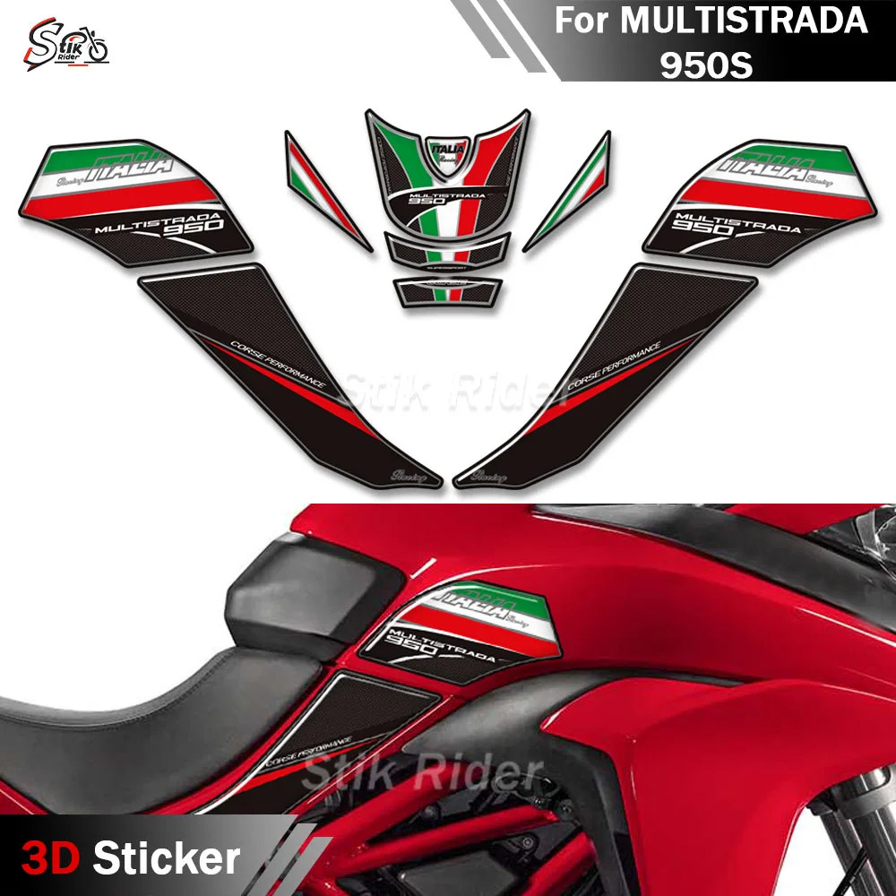 

Мотоцикл для Ducati MULTISTRADA 950 S 950S, ручки для бака, 3D наклейки, защитные наклейки, комплект для газа, мазута, колена