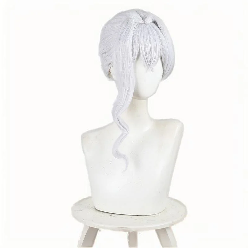 Anime May I Ask for One Final Thing Scarlet El Vandimion Peruka Cosplay Srebrno-Białe Włosy Halloween Kobiety Peruki Odporne na Wysokie Temperatury