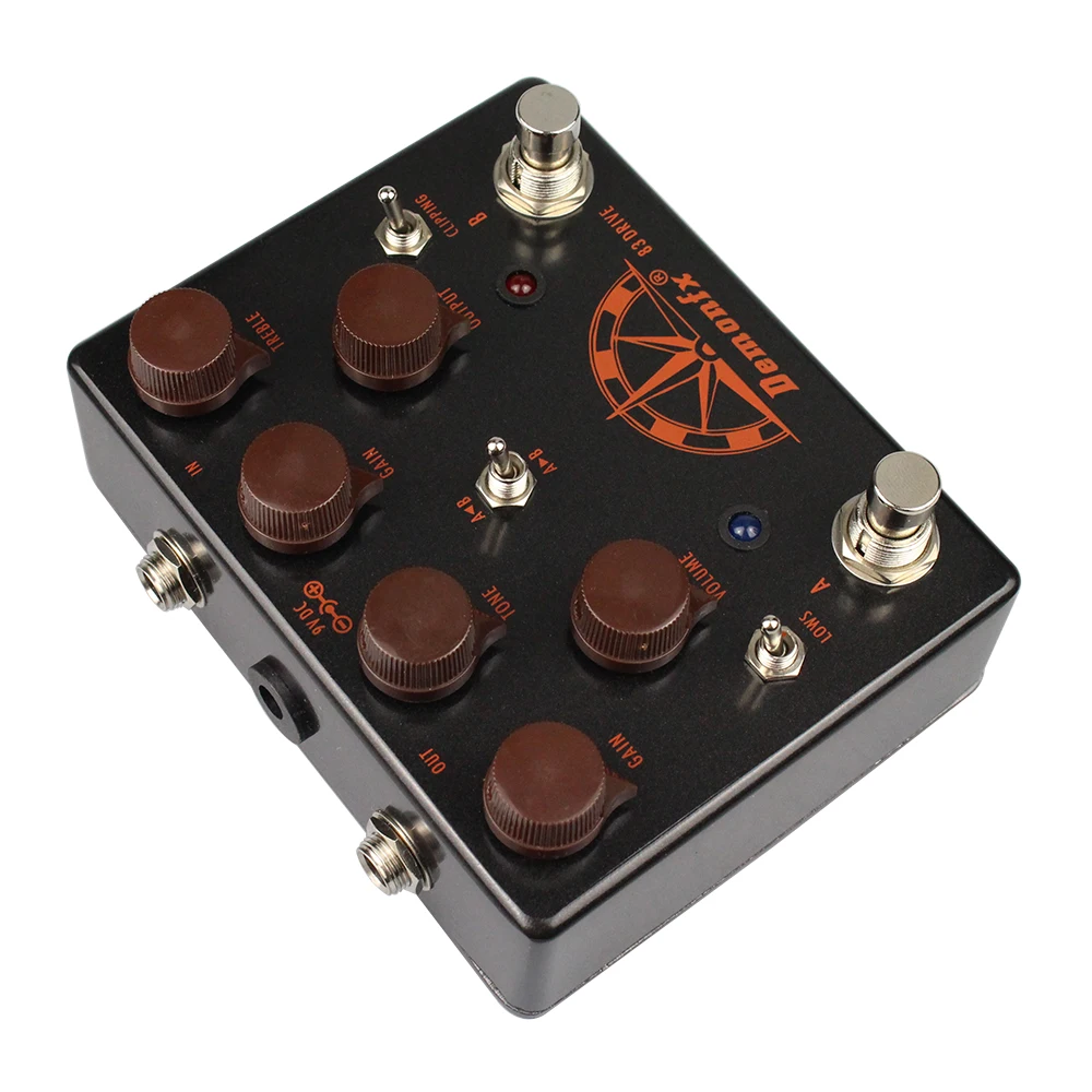 Demonfx 83 Drive Guitar Effect Pedal, Dual Drive Combined, Classics Bluesbreaker and K-C Pedal in One, High Quality, New