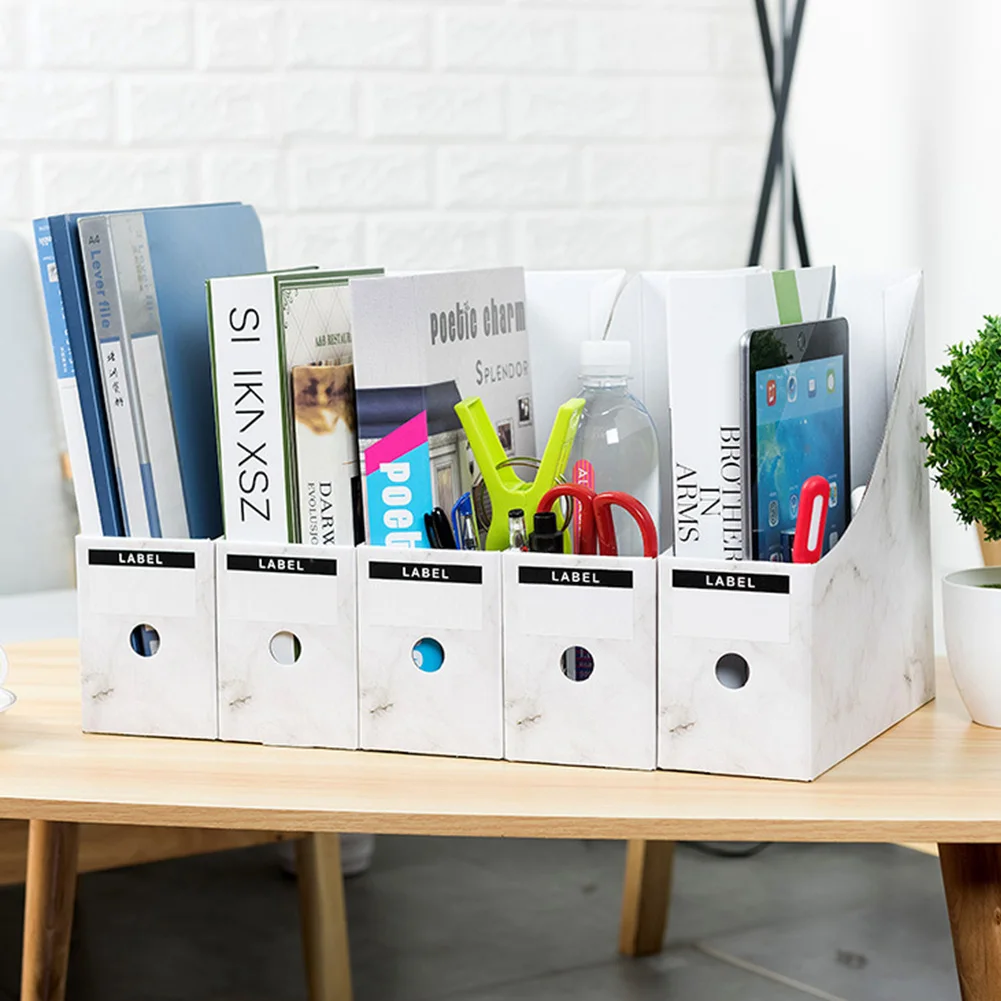 1pcs/set Stationery Rack Magazine Paperwork Pencil Document Simple Storage Box Foldable Desk Organiser File Holder Paper
