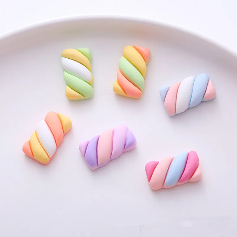 10pcS Simulation Marshmallow Resin DIY Icebox Shoes Hat Barrette Mobile Phone Case Scrapboo Decoration Cream Glue Materials