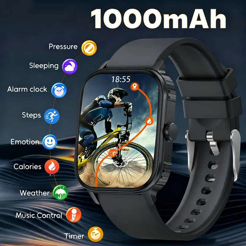 

New JU105 Smart Watch Ultra Smart Watch 2025 Heart rate blood oxygen Bluetooth Call BT Music Games Wireless Charging Smart watch