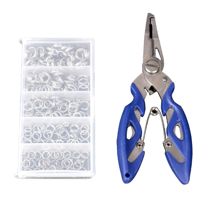 201 Stuks Vissen Lokken Connector Vishaak Remover Zoutwater Visgerei 5 Size Vissen Split Ringen Met Vissen