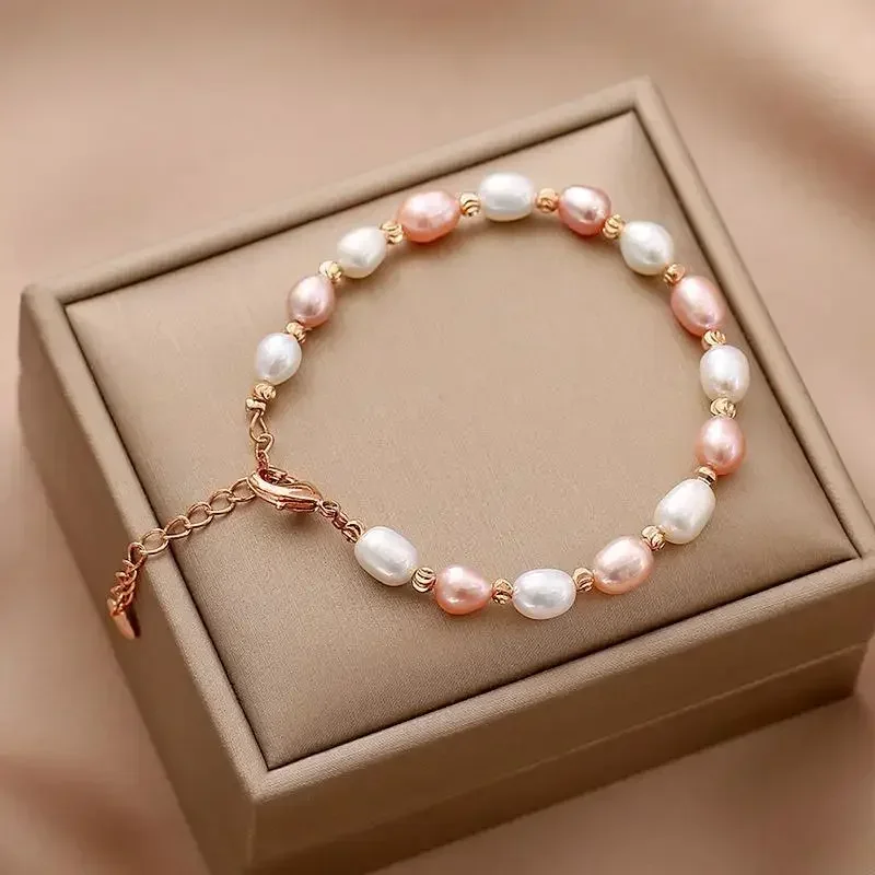 New Artificial Freshwater Pearl Fashion Bracelet Ladies Elegant Sexy Bracelet Jewelry Girlfriend Birthday Wedding Gift