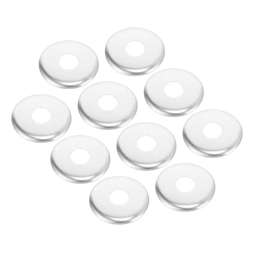 10 قطعة غطاء رش الحريق الفولاذ المقاوم للصدأ جدار مستدير سبليت شفة لوحة ديكور سقف درع للمطبخ الحمام #6