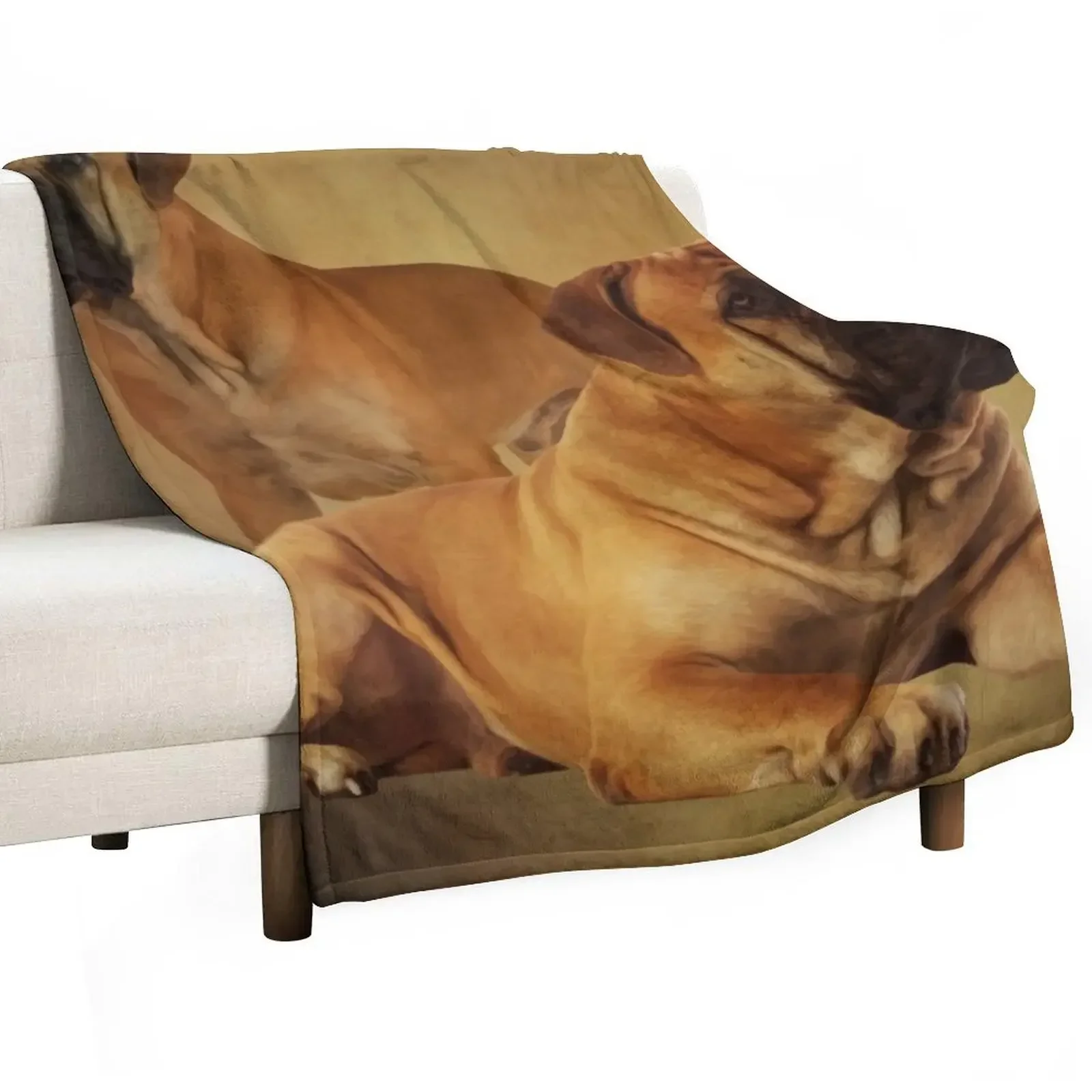 Boerboel - South African Mastiff Throw Blanket funny gift Flannel Blankets