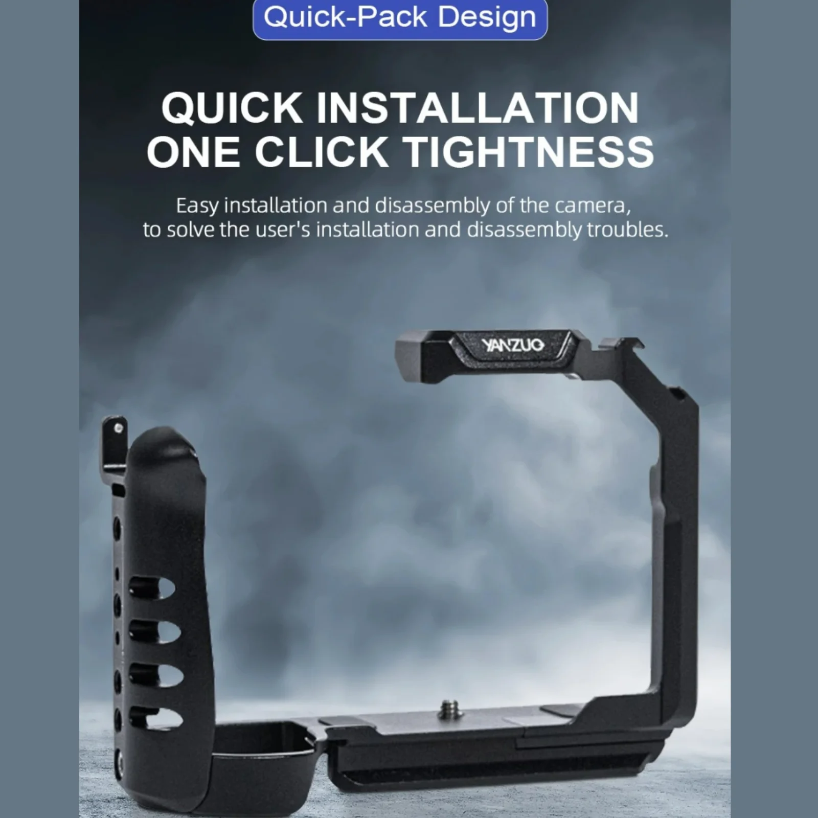 YANZUO Camera Cage Kit for Panasonic LUMIX G9 Camera Metal Protective Frame With Cold Shoe 1/4 Hole Cameras Cage