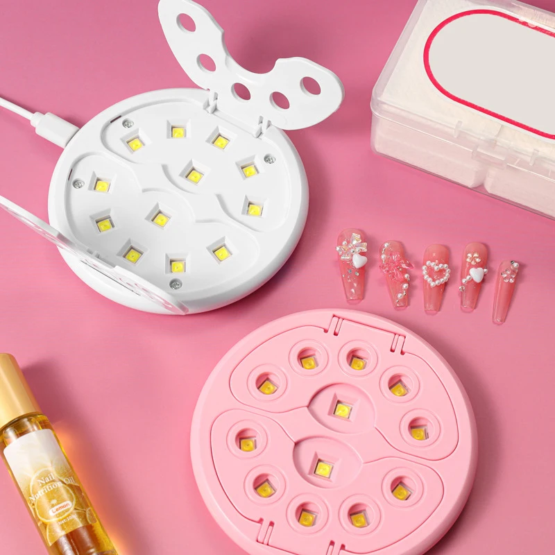 1pc 12 LEDs Mini UV LED Nail Lamp USB Nail Charging Gel Polish Curing For Machine Nail Dryer Home Professional Tools