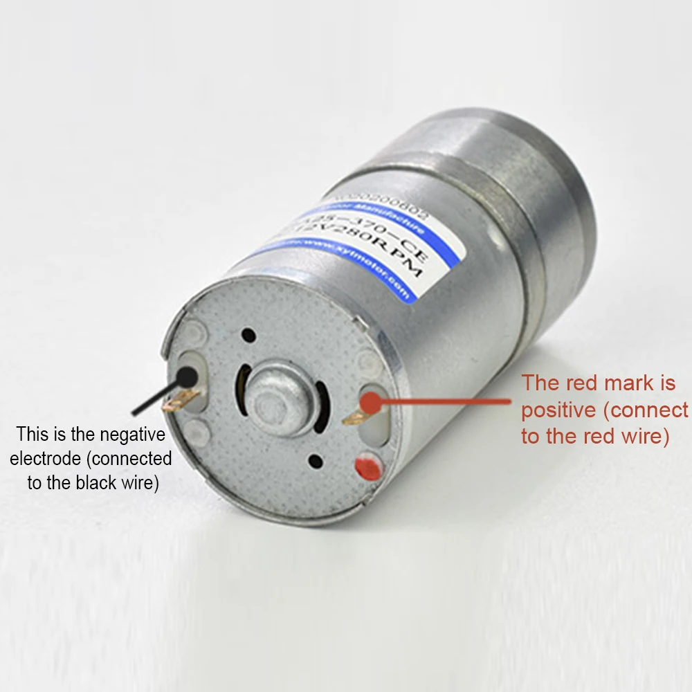 JGA25-370 Gleichstrom motor Miniatur getriebe motor 6V / 12V / 24V elektrischer Getriebe motor hohes Drehmoment 22/26/35/58/77/133/171/281/646/1360 U/min