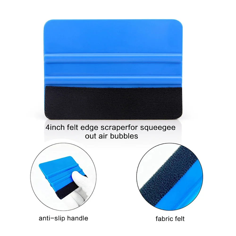 2/5/10PCS Car Scraper Styling Vinyl Carbon Fiber Window Remover Cleaning Squeegee Wash with Felt Squeegee Tool Film Wrapping