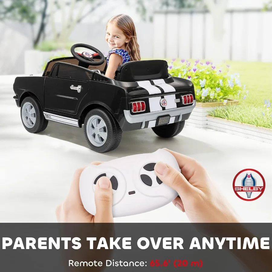 ライセンス取得済み シェルビー GT 350 乗用玩具 12Vバッテリー駆動 電動カー リモコン付き リアサスペンション 調整可能速度 MP3 S
