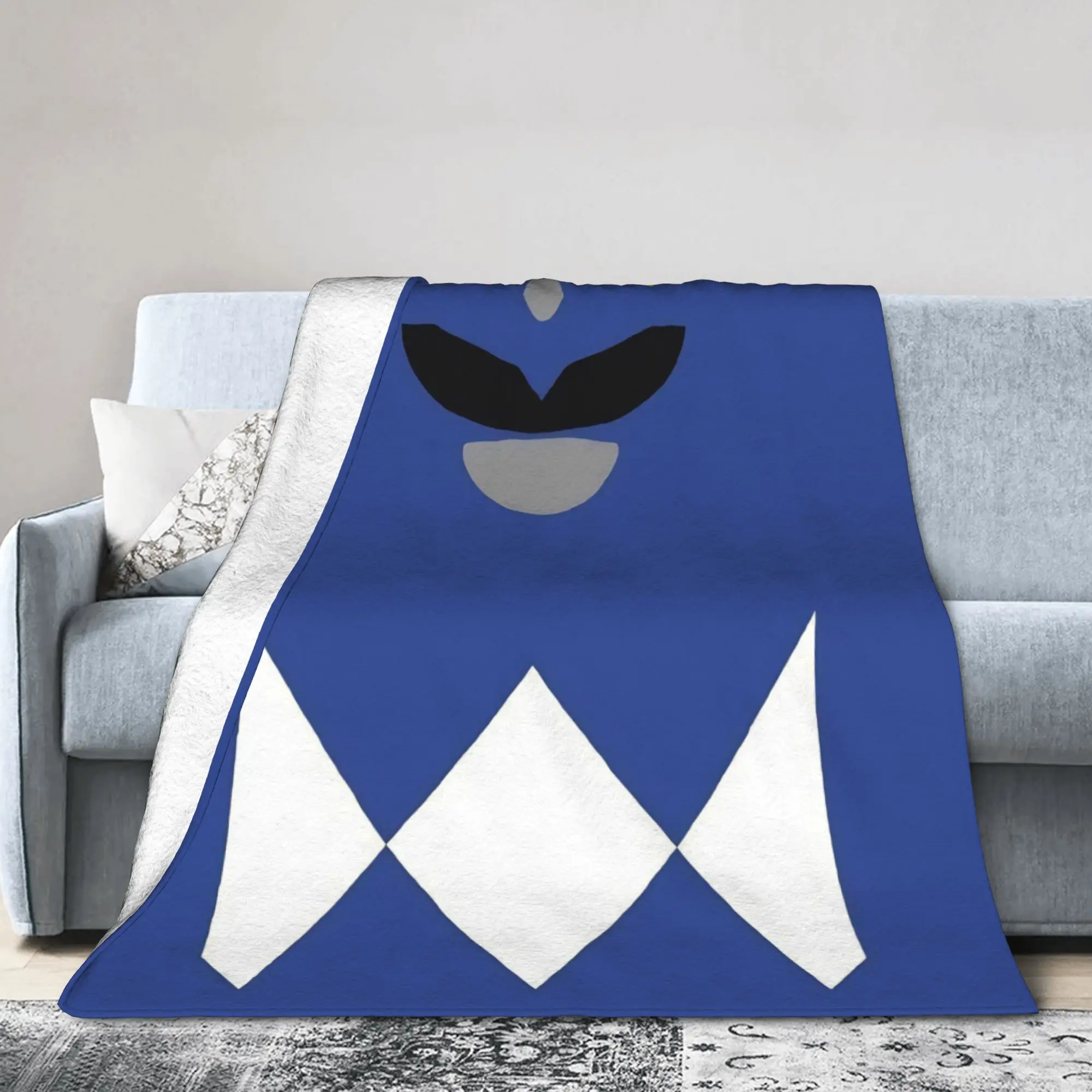 Blue Ranger Blanket Power R-Ranger Fleece Funny Warm Throw Blanket for Coverlet Autumn/Winter