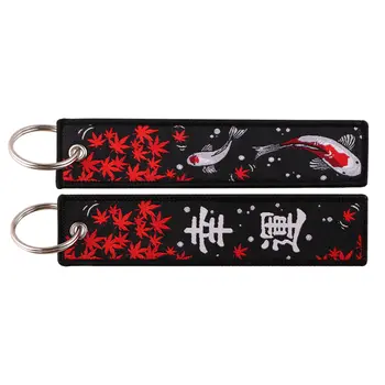 Klasické anime Cool výšivky klíčenky Key Tag Motocykly Auta Batoh Chaveiro Keychain pro přátele Módní klíčenka Dárky 10 nejlepší prodej Klíčenka s anime motivem motocyklu - №1