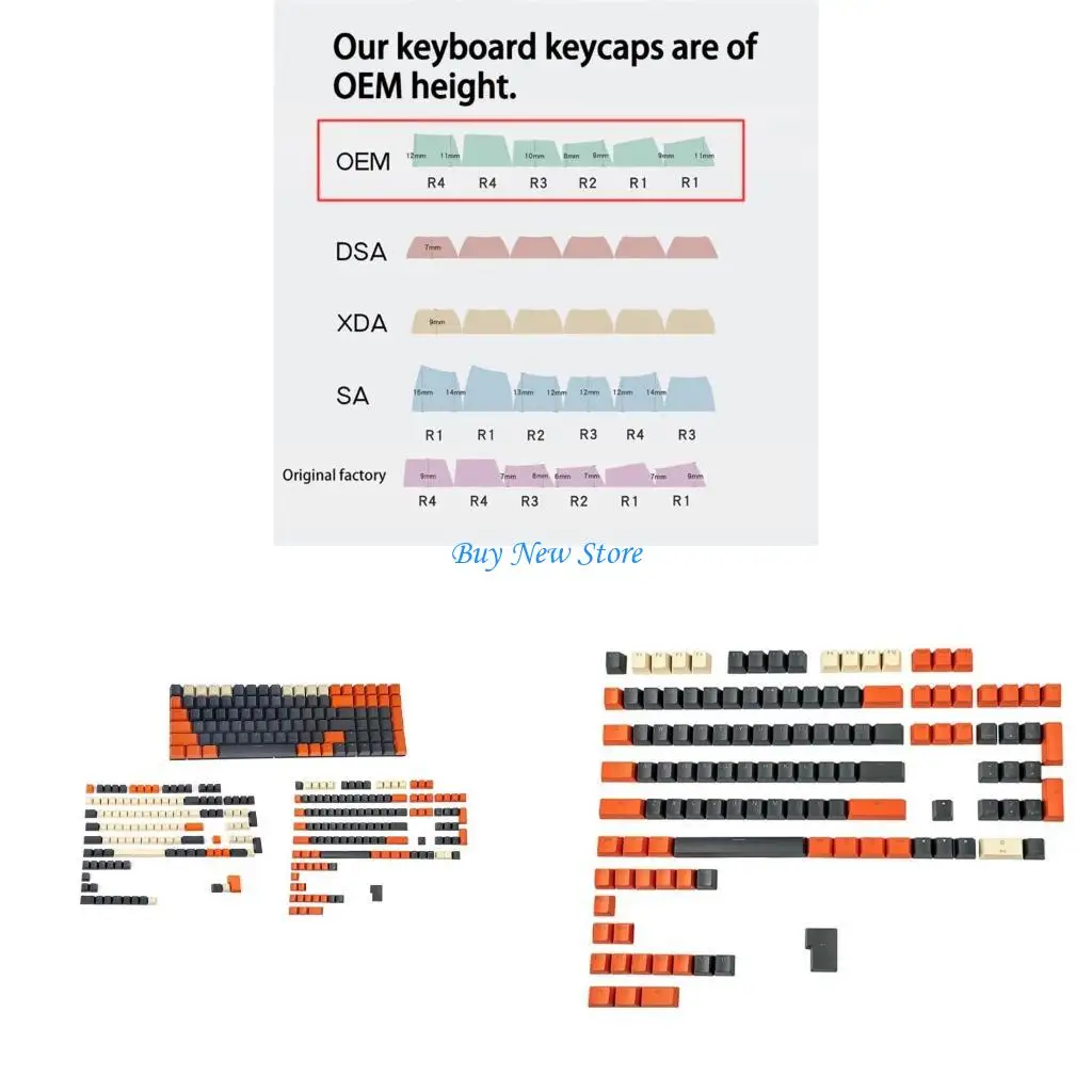 

20CE PBT Double Shot 104 Keys Keycaps OEM Profile Keycaps Set for 104 96 84 68 61