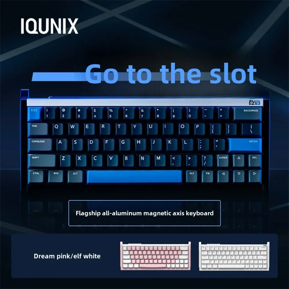 IQUNIX EZ60 EZ63 flagship magnetic axis keyboard e-sports game 8000Hz rich lighting effect PBT material keycap fast response