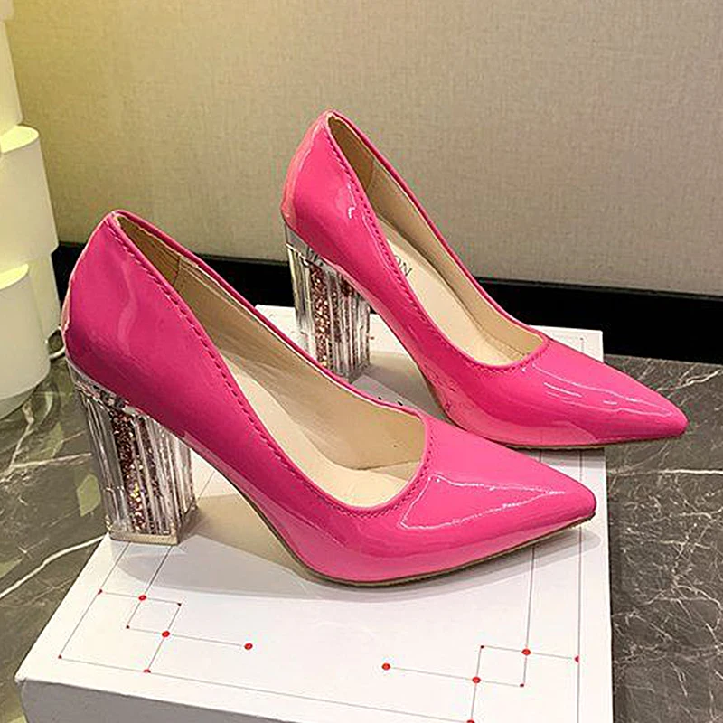 

Elegant High Heels for Woman Fashion Crystal Pink Large Size Women's Shoes Lightweight Soft Luxury Designer High Quality Shoes