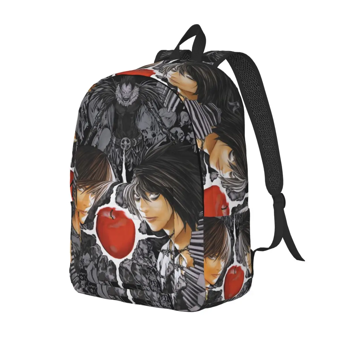 Custom Harajuku D-Deathes N-Notes Animes Canvas Backpacks Men Women Basic Bookbag for School College Gothic Bags