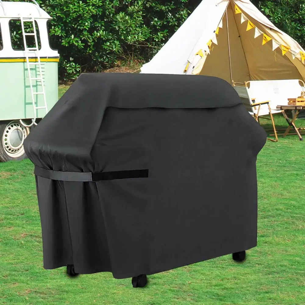 Grill Dust Cover Durable Waterproof Bbq Grill Cover with Fastener Tapes for All-weather Protection Heavy-duty Gas for Year-round