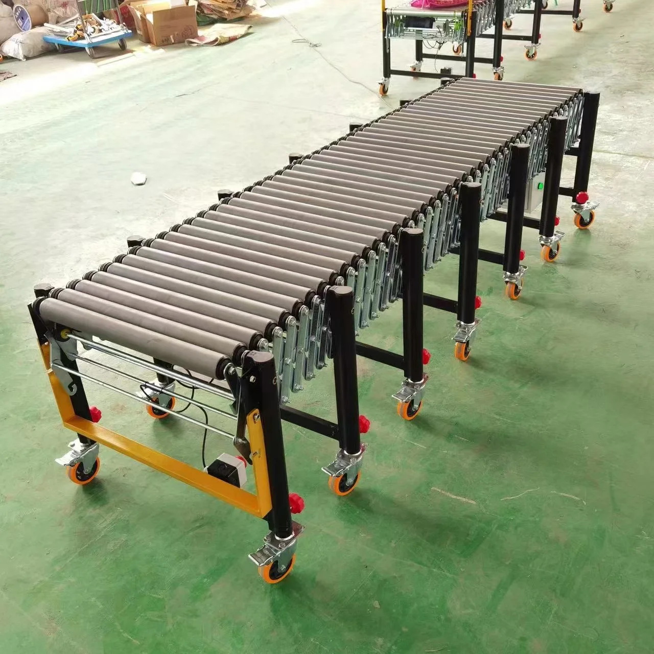 High-quality Power Roller Conveyor Telescopic Roller Table Container Loading And Unloading Conveyor