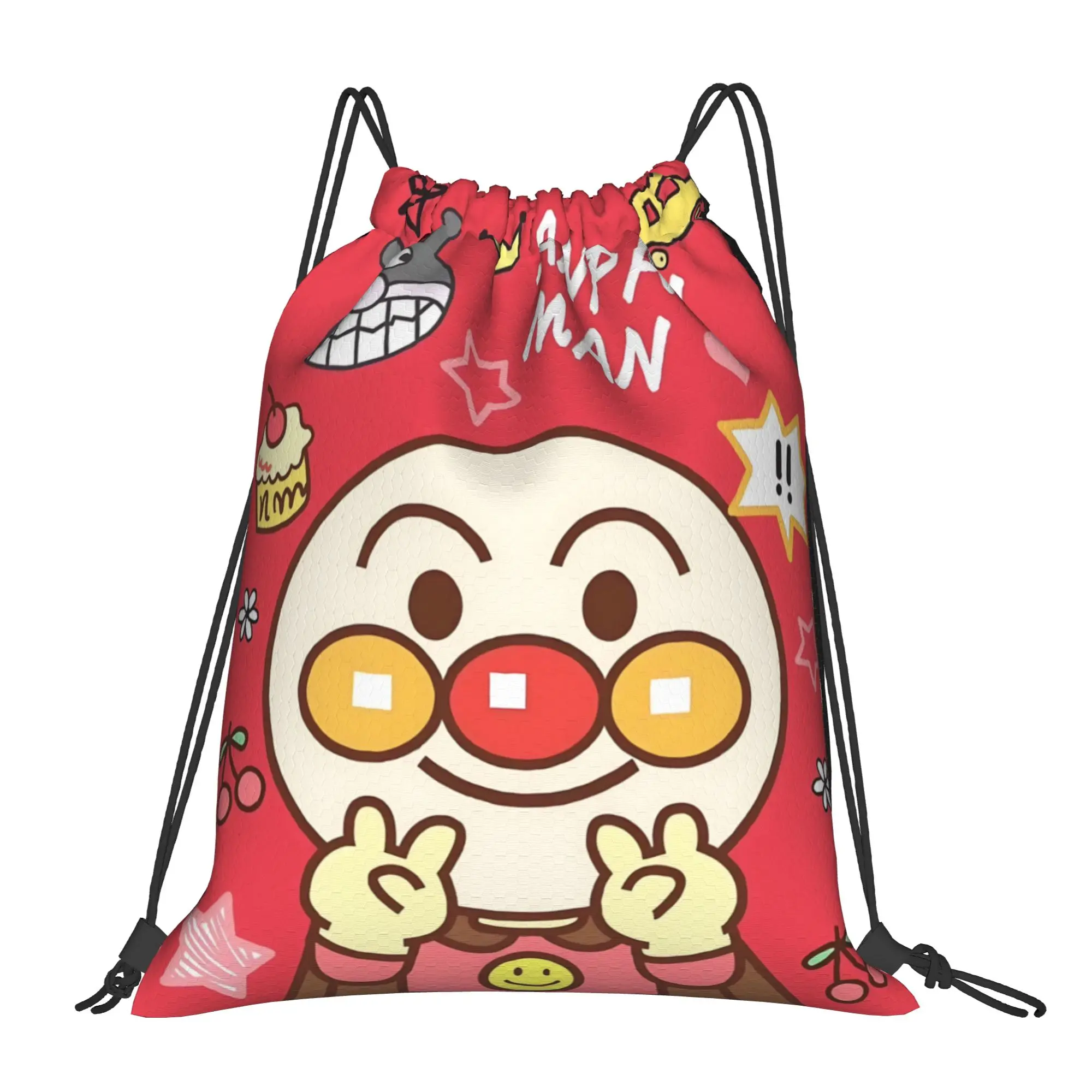 bag Pouch Anpanman  Drawstring Bags Shopping Pouch Print Backpack Boy Girls School Shoe Bag