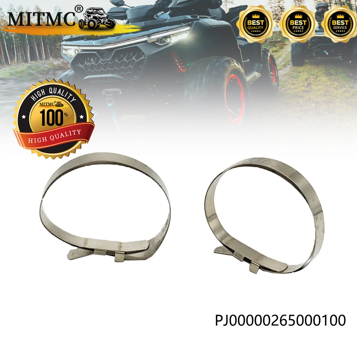 

2PCS Rubber Dust-cover Clamp B For HISUN 400 450 500 550 800 900 1000 ATV UTV PJ00000265000100