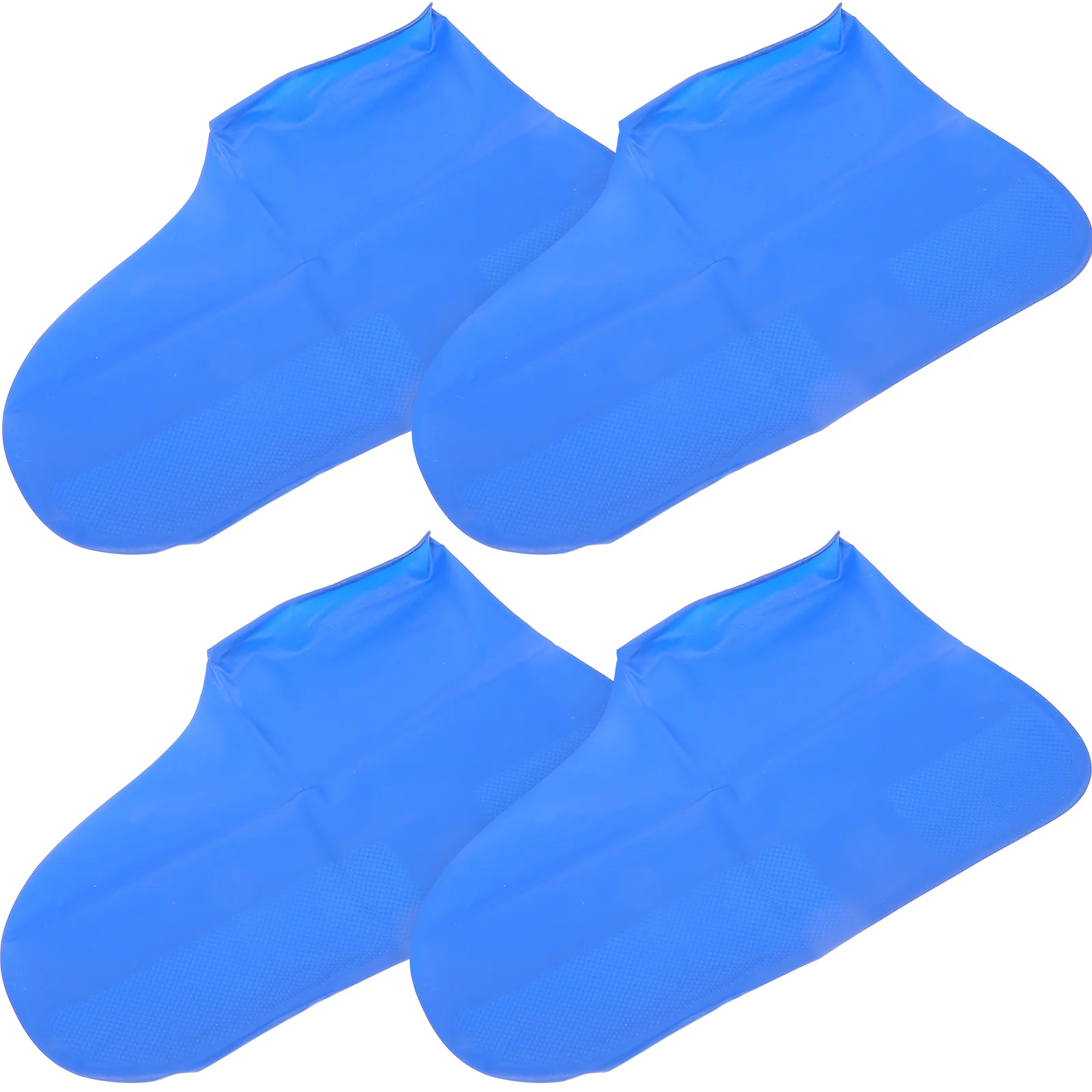 

2Pairs Waterproof Latex Boot Covers Heel Protectors Rain Shoe Cover Riding Travel Reusable Elastic NonSlip Sole Thickened