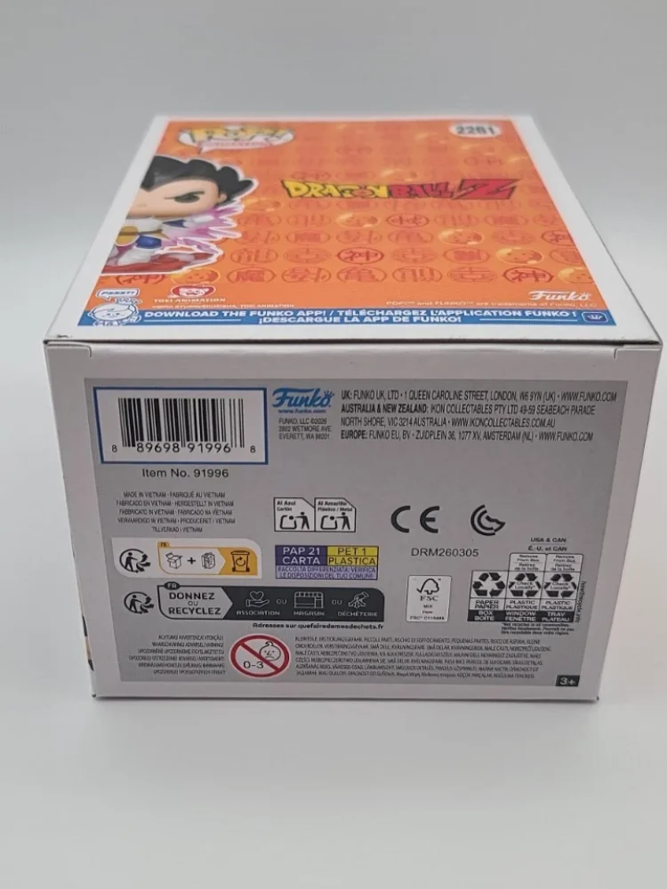 Funko Pop Oficial y Original de Dragon Ball Z Vegeta (Galick Gun) # Figura de Acción 2261, Figuras Coleccionables que Brillan en la Oscuridad, Edición Limitada