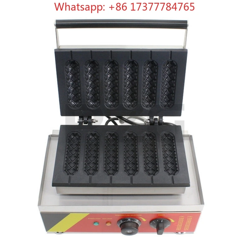 Crispy Corn Hot Dog Maker, Commercial Non-Stick Electric Waffle Dog Baker for Sausage and French Muffin