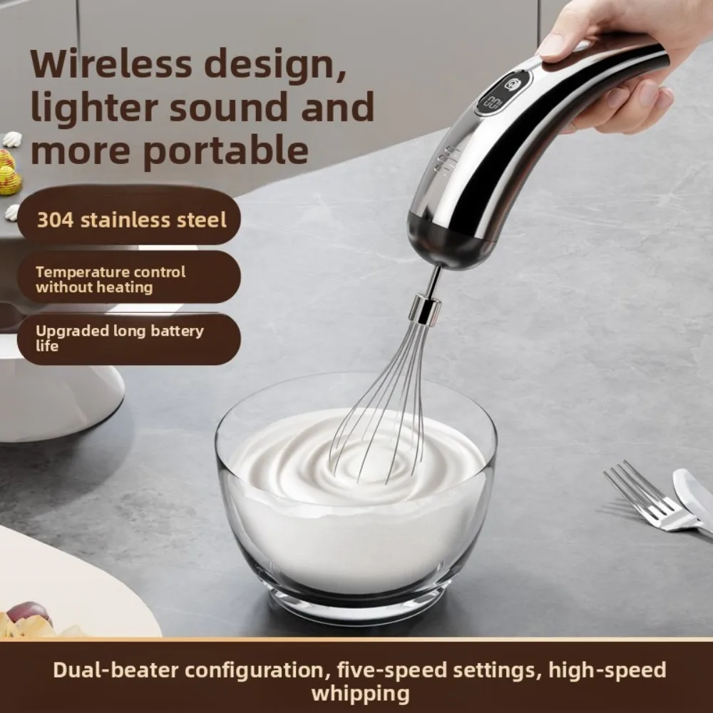 

Новый беспроводной ручной электрический миксер-взбиватель для яиц с пятью скоростями, для домашней кухни, 26 лет на рынке