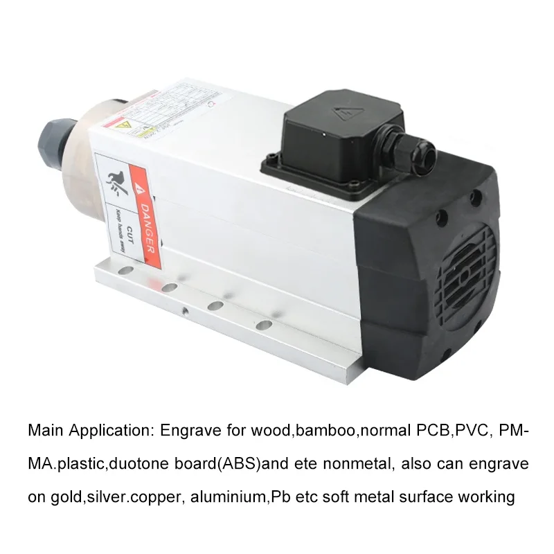 CNC Spindle Motor Air-Cooled 220v 2.2kw ER20 Air-Cooled Spindle With Flange For CNC Router Milling Machine Engraving Woodworking