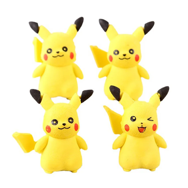 36 قطعة صندوق بيكاتشو بوكيمون ممحاة الكرتون أنيمي الشكل طالب مدرسة لوازم مكتبية للطفل Kawaii ثلاثية الأبعاد محايات اللعب هدية #6