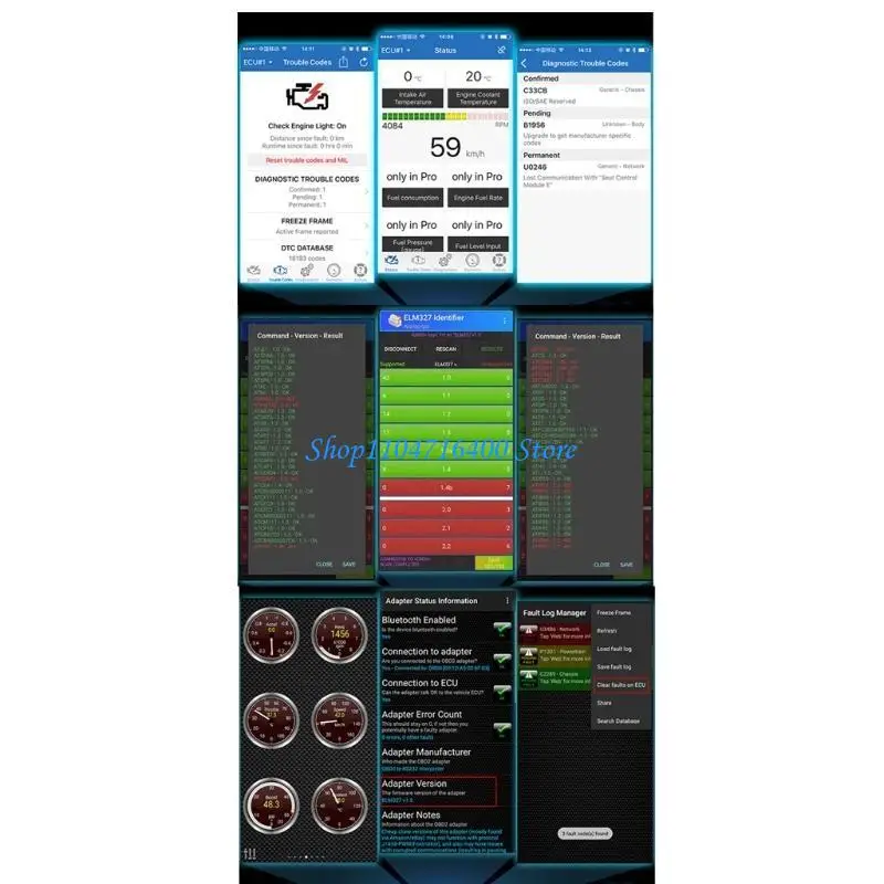 

y1gd VC100 OBD2 Scanner Bluetooth-compatible Diagnostic Scanner Fault Code Reader Scan Tool Check Engine Fault Code