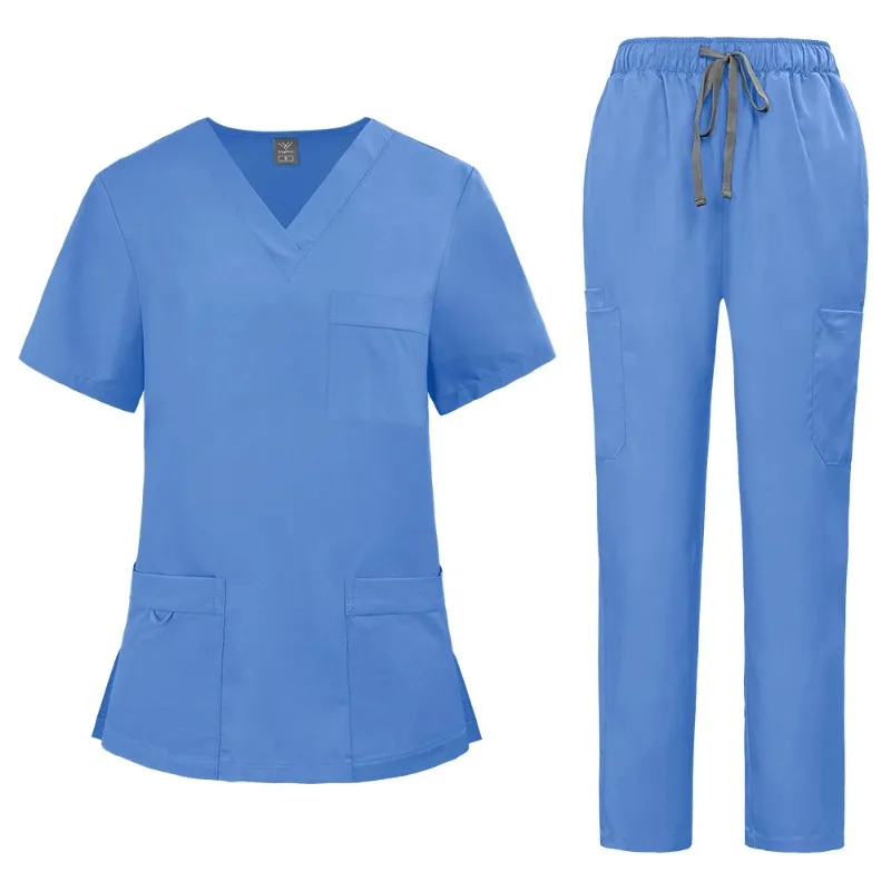 uisex-手洗い服セット口腔歯科手術室作業服ペット病院美容スパ技術者分割作業服