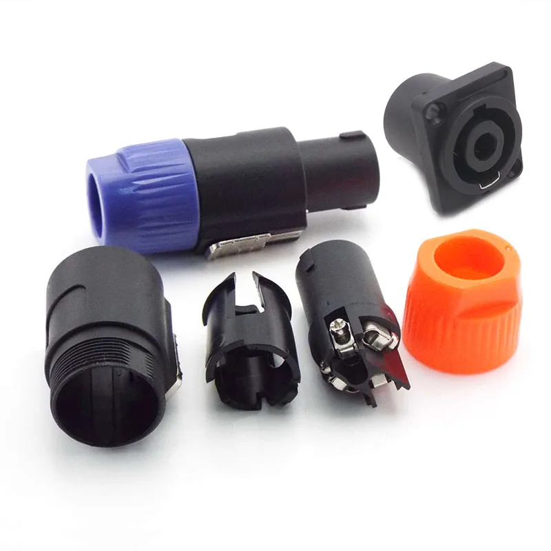 4pins NL4FC Speak Connectors Type 4 Pole Plug Male Speaker Audio Connector Set male/female plugs jack Audio Speaker Connectors