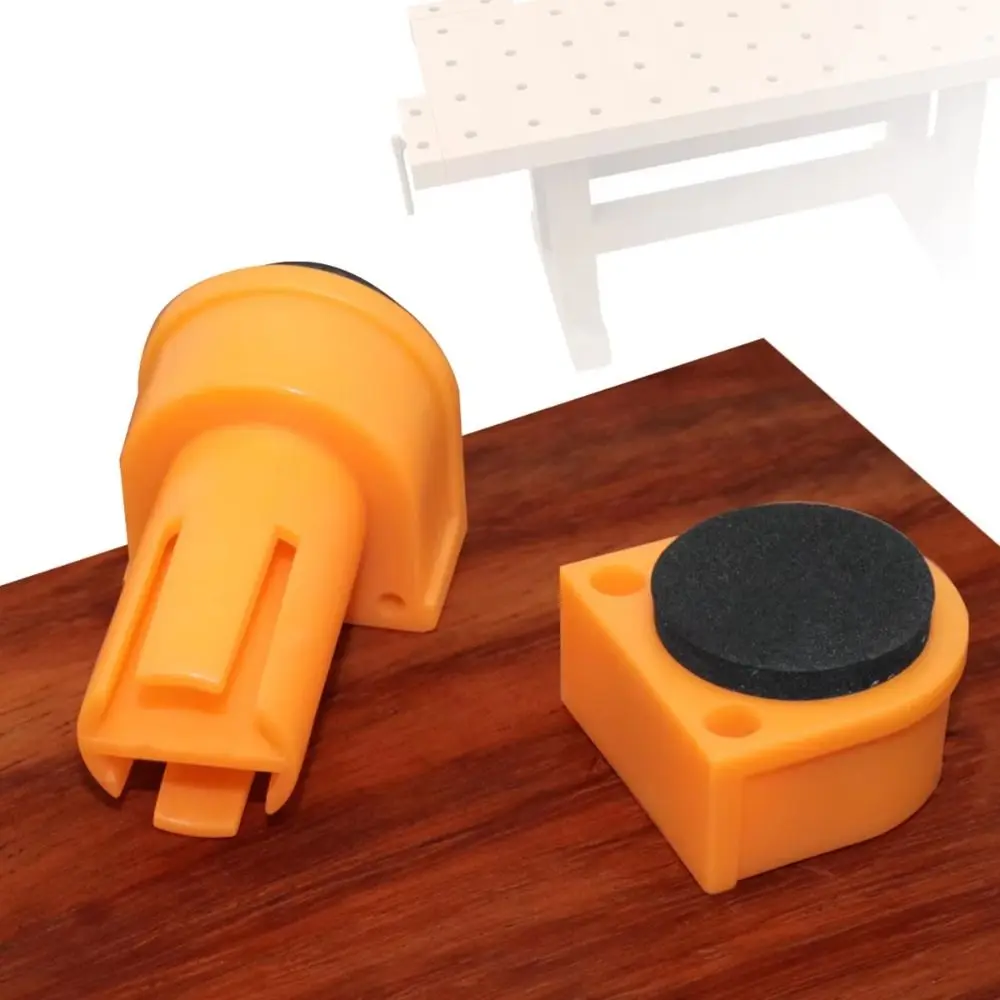 8 Buah Penahan Tenon Meja Kerja 19mm 20mm Alat Presisi Praktis Penahan Peg Meja Kerja Penahan Klem Karet EVA Anti-Selip