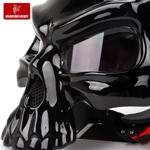 Retro Motorcycle Fashion Hide 3C Dot Skull Form Men Women Stations Motorcycle Half -Face Skeleton Halloween Gift 6 Main Sales Skull Helmet - №4
