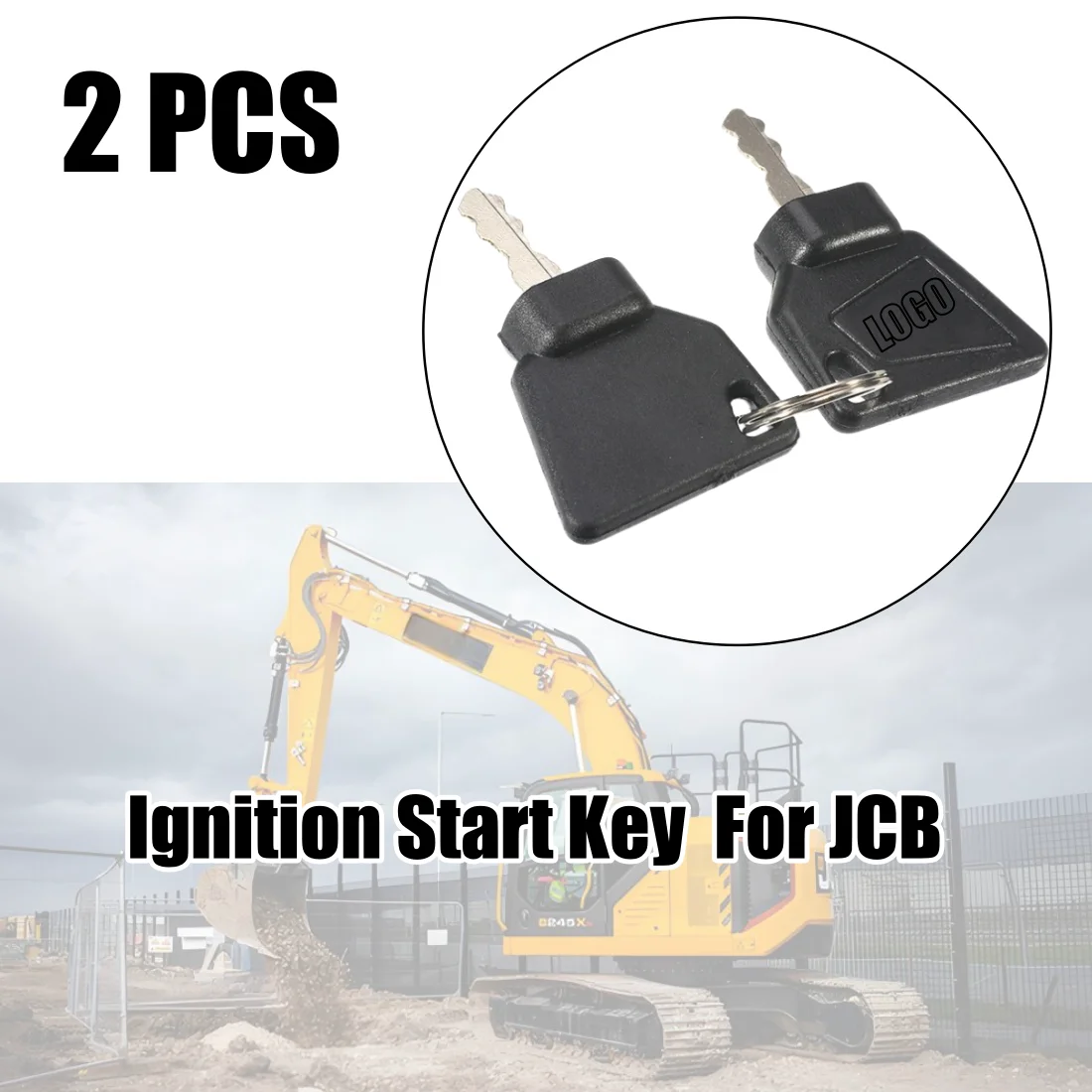 2X Ignition Start Key Switch Starter key For JCB 3CX Excavator Most JCB Machine Digger Replacement Parts