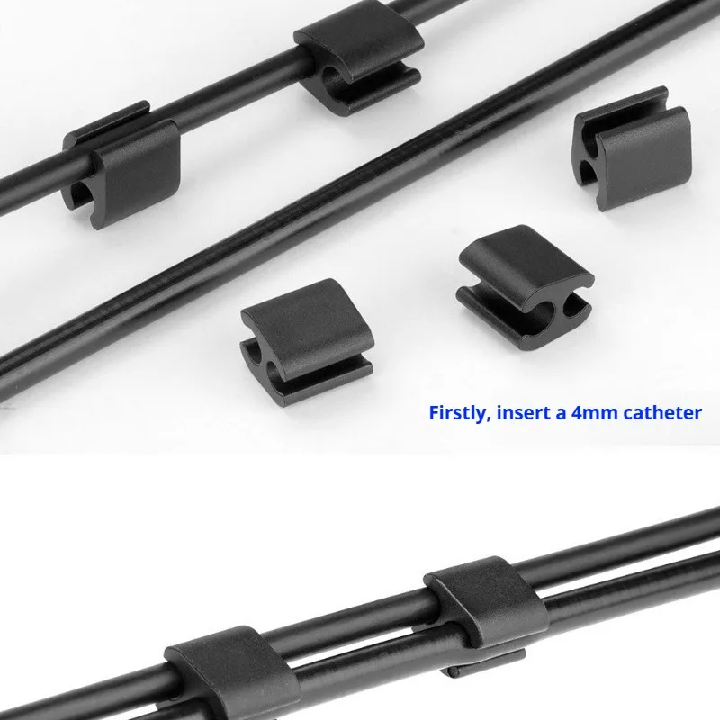 MTB U Shaped Cable Fix Clips Hydraulic Brake Tube Organizer Bike Brake Derailleur Wire Frame Cable Management Replacement Parts