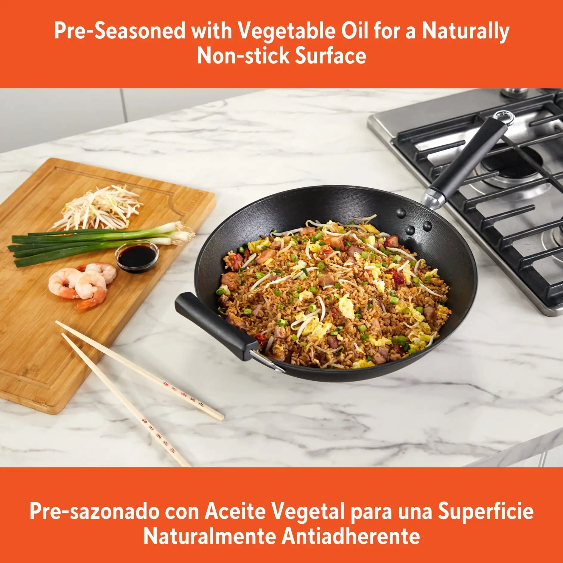 Voorgekruide gietijzeren koekenpan 10,5" |   Veelzijdig voor oven, grill, kookplaat |   Ideaal voor beginners en chef-koks