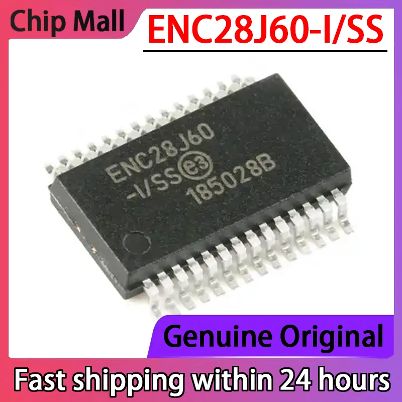 New Original ENC28J60-I/SS ENC28J60 SSOP-28 8KB Ethernet Controller Chip