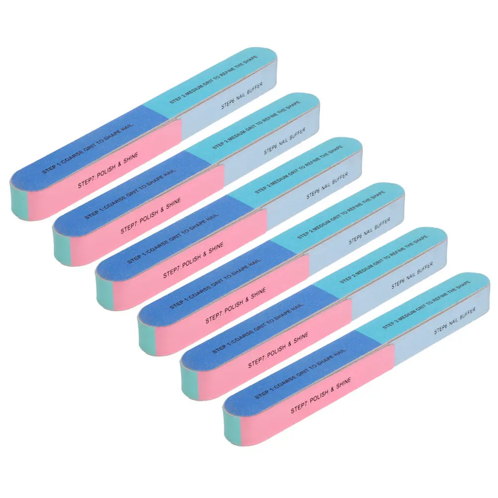 12Pcs Nail File Block Set Sponge Material 7 Grit Levels Nail Buffer Polisher for Fingernail Toenail Shaping Buffing Shine