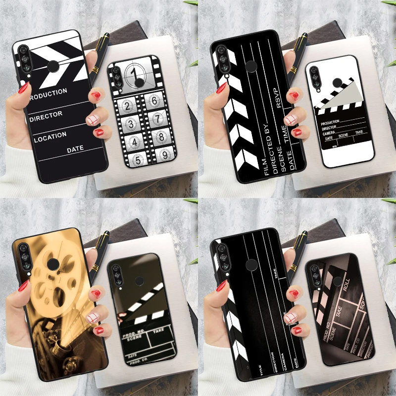 Film Movie Clapperboard Clapper Board For Huawei Nova Y91 Y60 Y70 Y90 Y61 3i 7i 8i 11i Nova 11 9 10 SE P20 P40 Lite P30 Pro Case