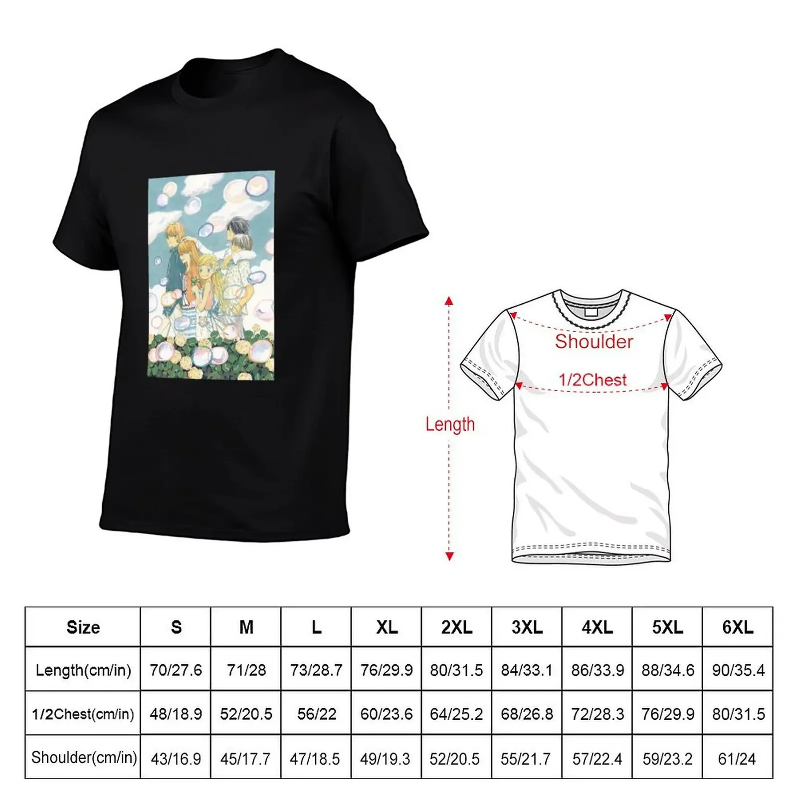 Honey and Clover Group Spread T-Shirt Aesthetic clothing tops summer top luxury clothes men