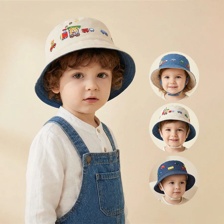 

Летняя повседневная игривая панама для малышей - новая модель детской панамы для путешествий и защиты от солнца для мальчиков - модный головной убор для вечеринок у бассейна