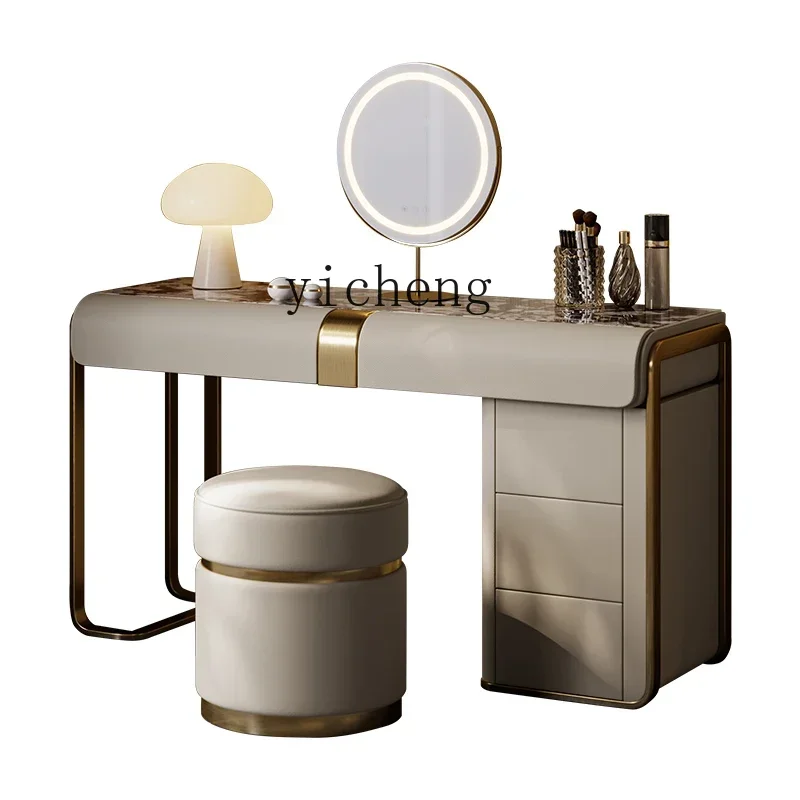 

. Italian simple dresser bedroom modern small apartment marble light luxury integrated makeup table