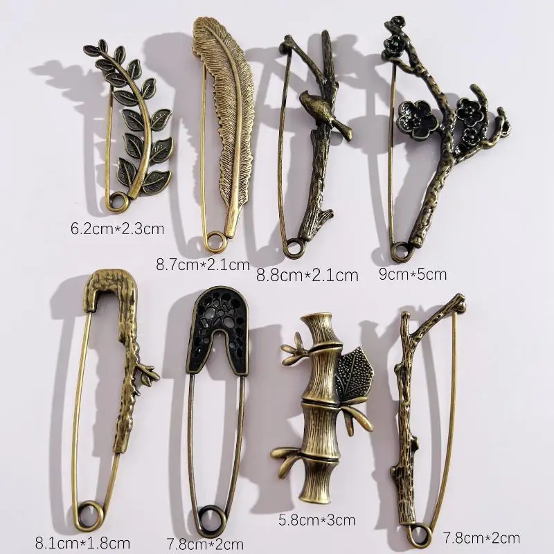 Schal-Cardigan-Schnalle, dekorative Brosche aus Legierung, Vintage-Retro-Brosche, natürliche große Sicherheitsnadel-Brosche für Schals und Kleider im Alltag – Detail 6